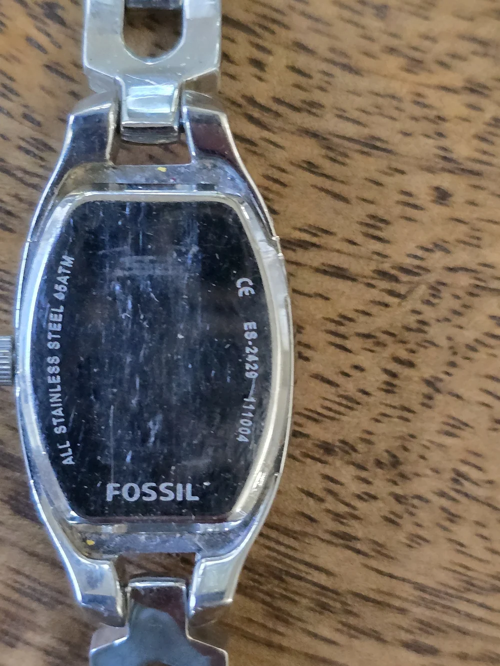Fossil Women's Silver Link Bracelet Watch with White Dial